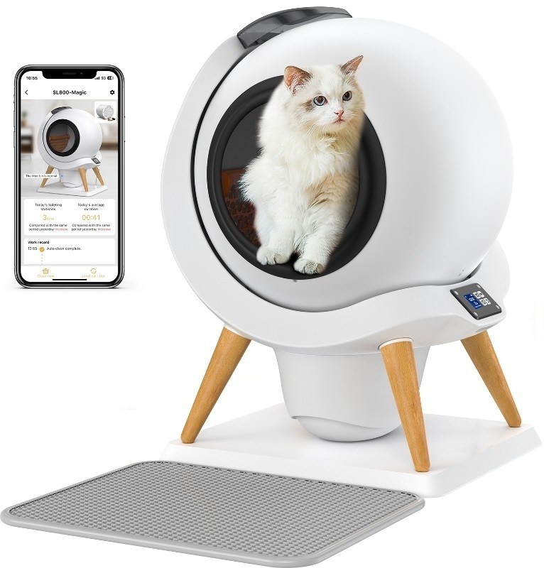 スマートゴミ箱 自浄化自動猫トイレ箱 大容量とAPP制御