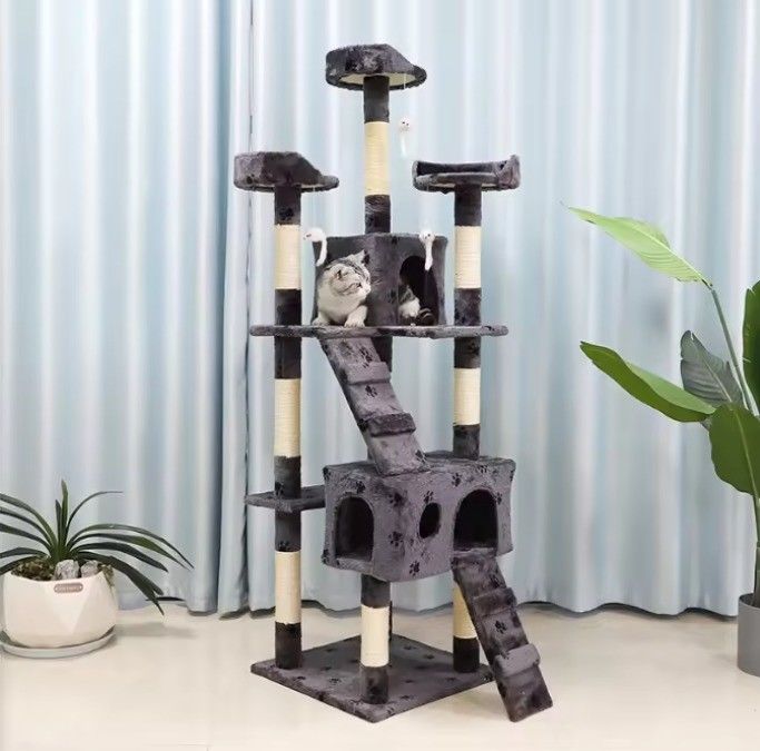 楽しい遊び 多階建て 贅沢な猫の木家具 落書きポスト コンドームプラットフォーム